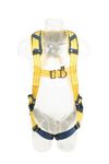 Image of the 3M DBI-SALA Delta Comfort Harness Yellow, Extra Large with front and back d-ring
