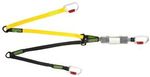 Image of the Miller Tie-Back Forked Shock-Absorbing webbing with 3 captive eye karabiners