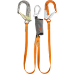 Image of the Skylotec Skysafe Pro Tie Back Y with FS 64 ALU and KOBRA AL TRI carabiners, 1m