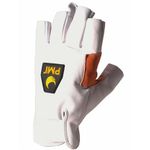 Image of the PMI Fingerless Belay Gloves White/Tan 8.0”