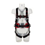 Image of the 3M PROTECTA E200 Comfort Belt Style Fall Arrest Harness Black, Small with Back, Front and side D-ring placement
