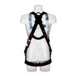 Image of the 3M PROTECTA E200 Standard Vest Style Fall Arrest Harness Black, Small with Horizontal Leg Straps