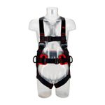 Image of the 3M PROTECTA E200 Comfort Belt Style Fall Arrest Harness Black, Medium/Large with Back and side D-ring placement