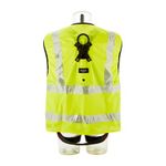 Image of the 3M PROTECTA E200 Standard Vest Style Fall Arrest Harness Black, Extra Large with hi-visibility vest