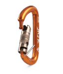 Image of the CMC ProTech Aluminum Key-Lock Carabiner, Manual-Lock, Orange w/Keeper