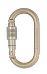 Image of the DMM 10mm Steel Oval Screwgate Gold