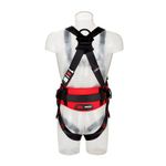 Image of the 3M PROTECTA E200 Comfort Belt Style Fall Arrest Harness Black, Extra Large with Back, Front and side D-ring placement