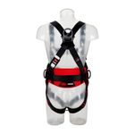 Image of the 3M PROTECTA E200 Comfort Belt Style Fall Arrest Harness Black, Small with quick connect chest connection