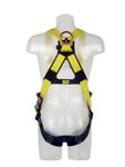 Image of the 3M DBI-SALA Delta Quick Connect Harness Yellow, Extra Large with front and back d-ring