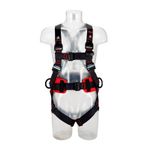 Image of the 3M PROTECTA E200 Comfort Belt Style Fall Arrest Harness Black, Medium/Large with Back and Shoulder D-ring placement