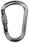 Thumbnail image of the undefined Steel Pear Shaped Karabiner with Screwgate Mechanism