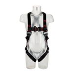 Image of the 3M PROTECTA E200 Standard Vest Style Fall Arrest Harness Black, Medium/Large with back d-ring