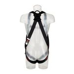 Image of the 3M PROTECTA E200 Standard Vest Style Fall Arrest Harness Black, Medium/Large with torso buckle