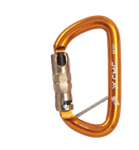 Thumbnail image of the undefined ProTech Aluminum Key-Lock Carabiner, Manual-Lock, Orange w/Keeper