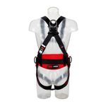 Image of the 3M PROTECTA E200 Comfort Belt Style Fall Arrest Harness Black, Extra Large with Back and side D-ring placement